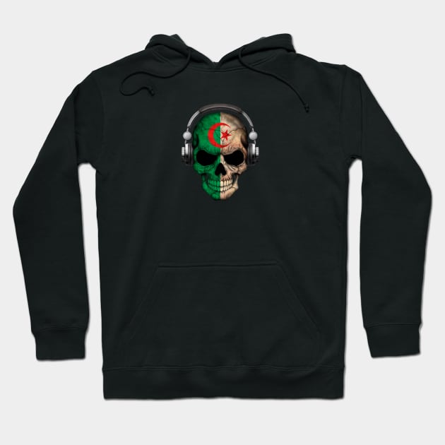 Dark Skull Deejay with Algerian Flag Hoodie by jeffbartels